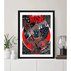 Cuadro Rush Rock Clasico Musica Arte Decoracion Marco Negro