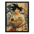 Cuadro Goku Ramen Poke Comida Arte Japones Cocina Anime Geek Marco Negro