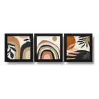 Set 3 Cuadros Boho Chic Hojas Flor Arte Decoracion