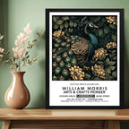 Cuadro William Morris Pavo Real Botanico Flor Ave Art Craft Pavo Real Botanico William Morris 2 Marco Negro