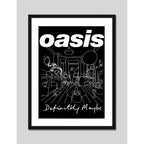 Cuadro Oasis Definitely Maybe Rock Arte Musica Decoracion Marco Negro
