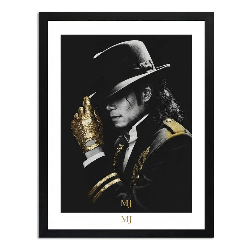 Cuadro Michael Jackson El Rey Del Pop Musica Rock Arte Marco Negro