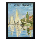 Cuadro Claude Monet Regatas En Argenteuil Nautico Decoracion Marco Negro
