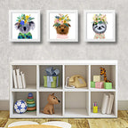 Set 3 Cuadros Baby Animales Decoracion Dormitorio Infantil