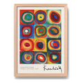 Cuadro Living Kandinsky Anillos Arte Abstracto Marco Oak Marco Marrón Claro