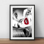 Cuadro Fashion Moda Blanco Y Negro Salón Decoración Paspartú