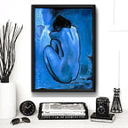 Cuadro Picasso Blue Nude Azul Desnudo Obra Arte Decoracion Marco Negro