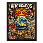 Cuadro Intoxicados Otro Día En El Planeta Tierra Arte Rock Marco Negro