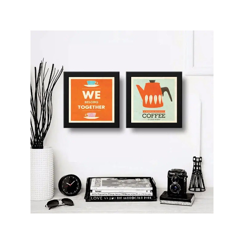 Set 2 Cuadros Cafe Cocina Escandinavo Pop Art Decoracion