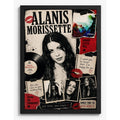 Cuadro Alanis Morissette Jagged Little Pill Rock Art Vintage Marco Negro