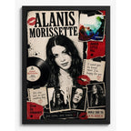 Cuadro Alanis Morissette Jagged Little Pill Rock Art Vintage Marco Negro