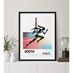 Cuadro Maratón Carrera Maratones Famosos Deporte Decoracion Carrera Maraton Paris 400 M Marco Negro