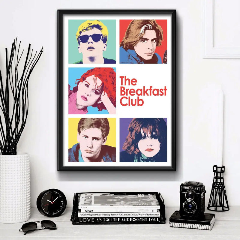Cuadro Breakfast Club De Los Cinco Pelicula Cine Decoracion Marco Negro