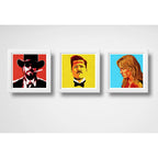 Set 3 Cuadros Tarantino Pop Art Peliculas Cine Decoracion