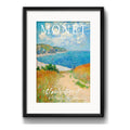 Cuadro Claude Monet Playa En Pourville 53x43cm Con Paspartú Marco Negro