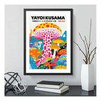 Cuadro Cucumelo Hongos Yayoi Kusama Acid Dreams Arte Japones Marco Negro