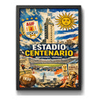 Cuadro Estadio Centenario De Montevideo Uruguay Futbol Retro Marco Negro