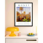 Cuadro Dormitorio Living Claude Monet Granja Bordighera Farm Marco Negro