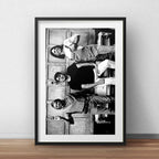 Cuadro Nirvana Blanco Y Negro Banda Rock Musica Con Paspartú Marco Negro