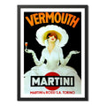 Cuadro Vermut Martini Vermouth Licor Retro Cocina Decoracion Marco Negro