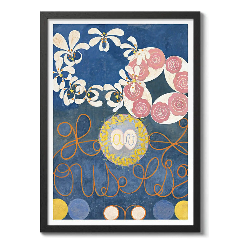 Cuadro Dormitorio Living Hilma Af Klint Arte Infancia N. 1 Marco Negro