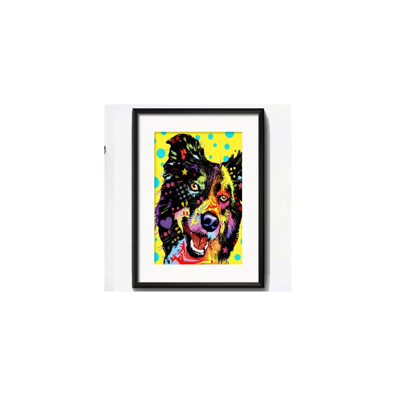Cuadro Perro Pop Art Todas Las Razas Decoracion Con Paspartú