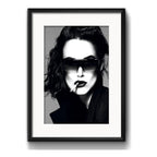 Cuadro Fashion Moda Blanco Y Negro Salón Decoración Paspartú