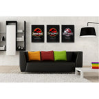 Set 3 Cuadros Jurassic Park Pelicula Trilogia Decoracion