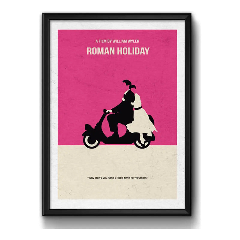 Cuadro Audrey Hepburn Minimalista Pelicula Roman Holyday