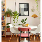 Cuadro Dormitorio Living Boho Arte Abstracto Calma Urbana Marco Negro
