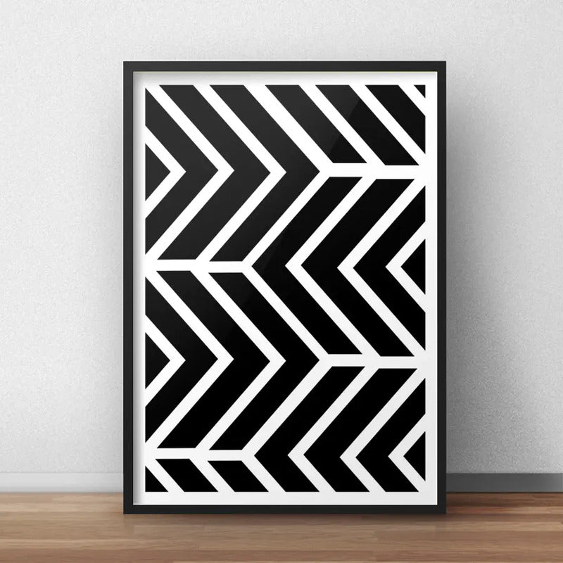 Cuadro Geometrico Abstracto Escandinavo Moderno Decoracion