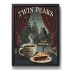 Cuadro Twin Peaks Serie Tv Elementos Iconicos Arte Retro Marco Negro