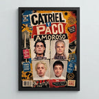 Cuadro Ca7riel & Paco Amoroso Arte Trap Pop Hip Hop Musica Marco Negro