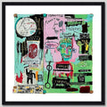 Cuadro Basquiat Arte Urbano Obras Decoracion Moderna 33x33cm Jean Michel Basquiat - In Italian Marco Negro