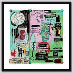 Cuadro Basquiat Arte Urbano Obras Decoracion Moderna 33x33cm Jean Michel Basquiat - In Italian Marco Negro
