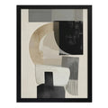 Cuadro Dormitorio Living Boho Arte Abstracto Equilibrio Marco Negro