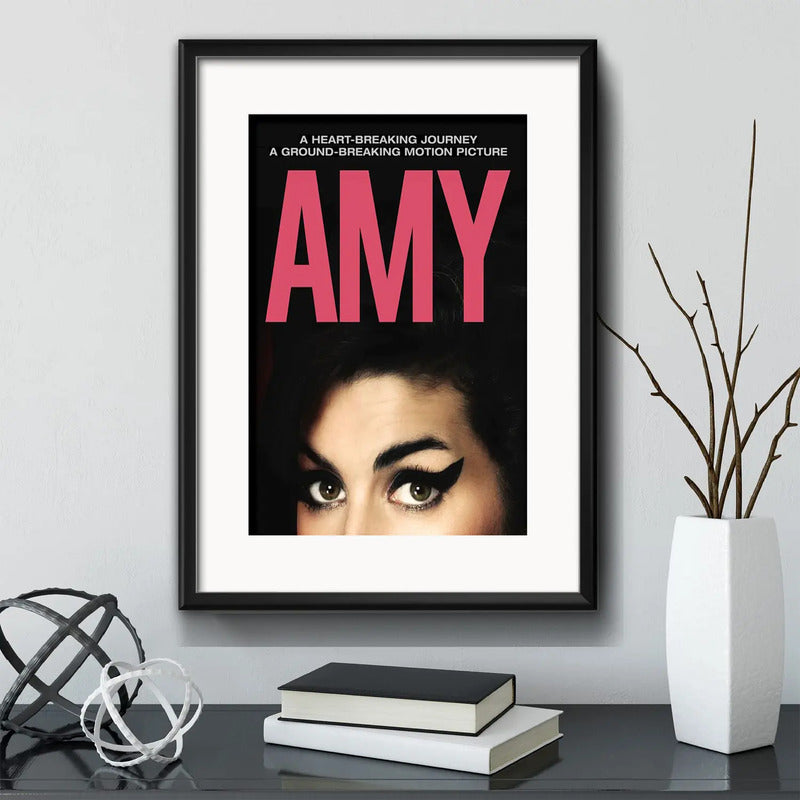 Cuadro Amy Winehouse Pelicula Biografica Musica Con Paspartú Marco Negro