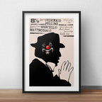 Cuadro Fellini Pelicula Ocho Y Medio 812 Cine Arte Paspartú Marco Negro