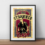 Cuadro Joe Strummer The Clash Punk Rock Brs2 Con Paspartú Marco Negro