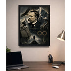 Cuadro Friedrich Nietzsche Arte Retro Obras Escritor Aleman Marco Negro