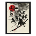 Cuadro Samurai Ninja Akira Kurosawa Pelicula Arte Japones Marco Negro