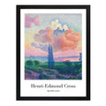 Cuadro Living Henri-edmond Cross La Nube Rosa Arboles Arte Marco Negro