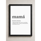 Cuadro Mamá Definicion Significado Decoracion Casa Hogar Marco Negro
