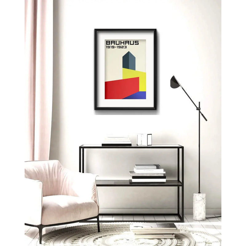Cuadro Bauhaus Exposicion 1923 Arte Br7 53x43cm Con Paspartú Marco Negro