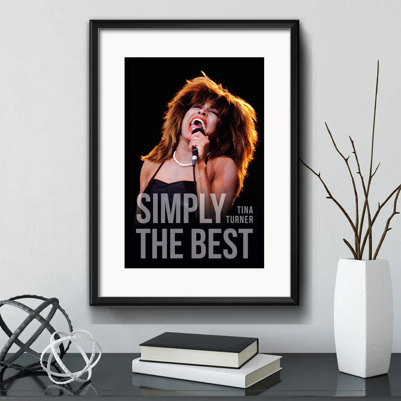 Cuadro Tina Turner Pop Rock Musica Simply The Best Paspartú Marco Negro