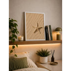 Cuadro Living Dormitorio Paisajes De Playa Mar Sol Surf Brs4 Marco Blanco