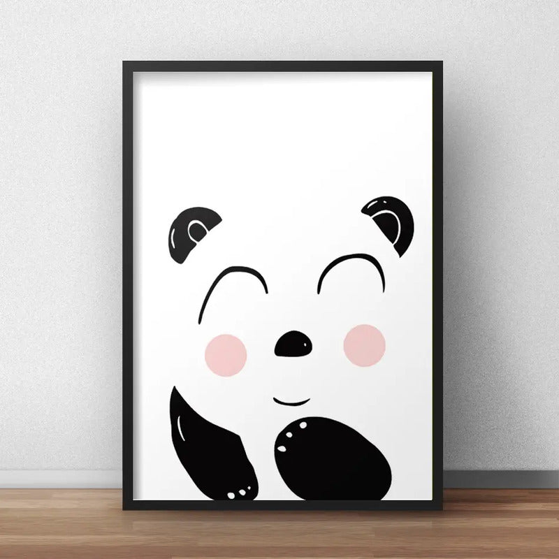 Cuadro Oso Panda Animalitos Decoracion Infantil Niños Niñas