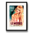 Cuadro Brigitte Bardot Pelicula Retro Decoracion Paspartú Marco Negro