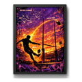 Cuadro Rugby Art Drop Kick Jugador Club Deportes Decoracion Marco Negro