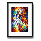 Cuadro Bailarína Pop Art Ballet Brs2 Decoracion Con Paspartú Marco Negro